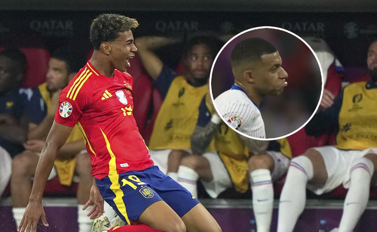 La reacción de Kylian Mbappé al gol de Lamine Yamal en España vs. Francia -  Bolavip Argentina