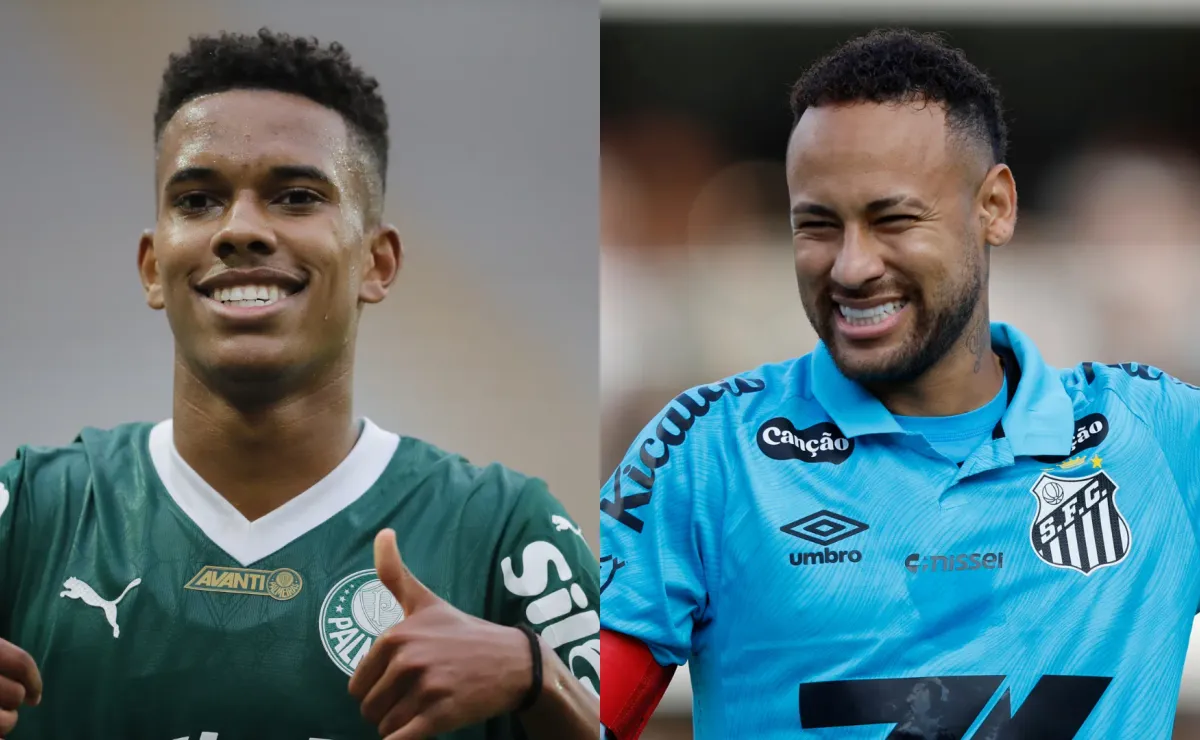 Estêvão, do Palmeiras, é comparado a Neymar por jornal alemão: "Típico  driblador"