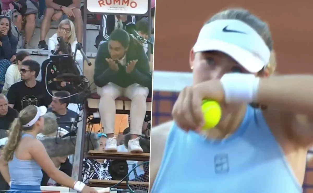 Mirra Andreeva, tenista N°7 del mundo, llora tras polémica con jueza en Roma