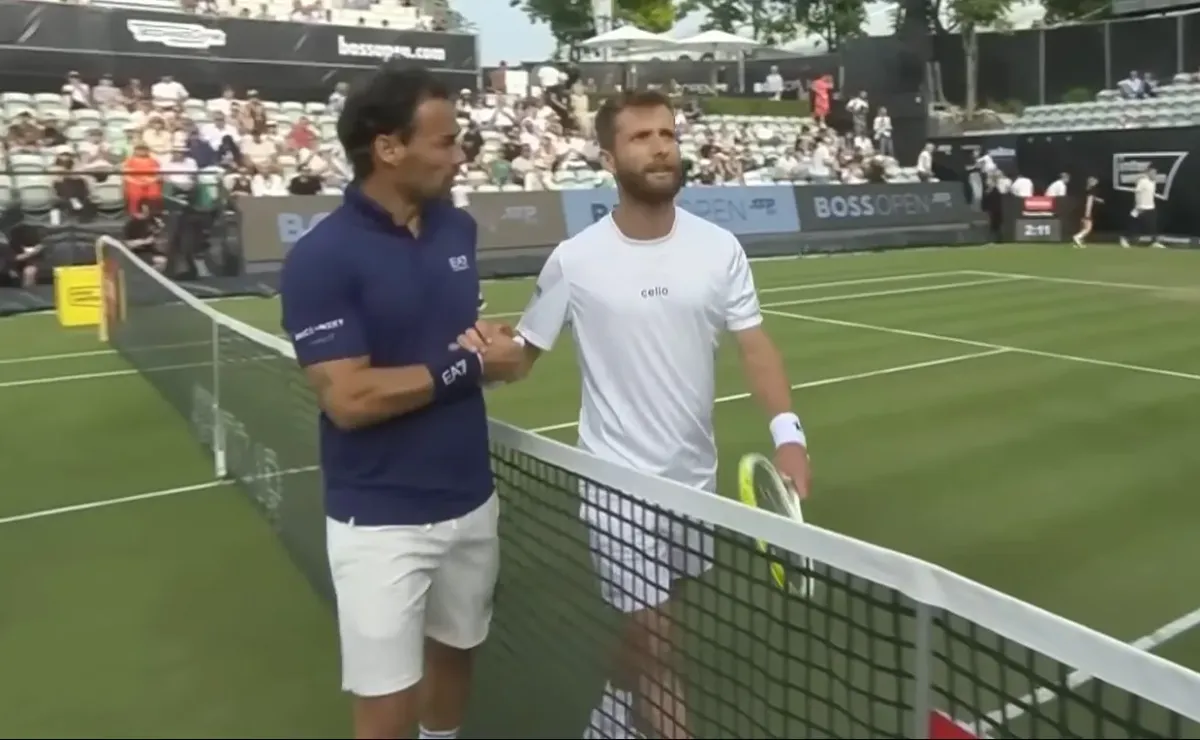 Tenso cruce entre Corentin Moutet y Fabio Fognini en ATP Stuttgart