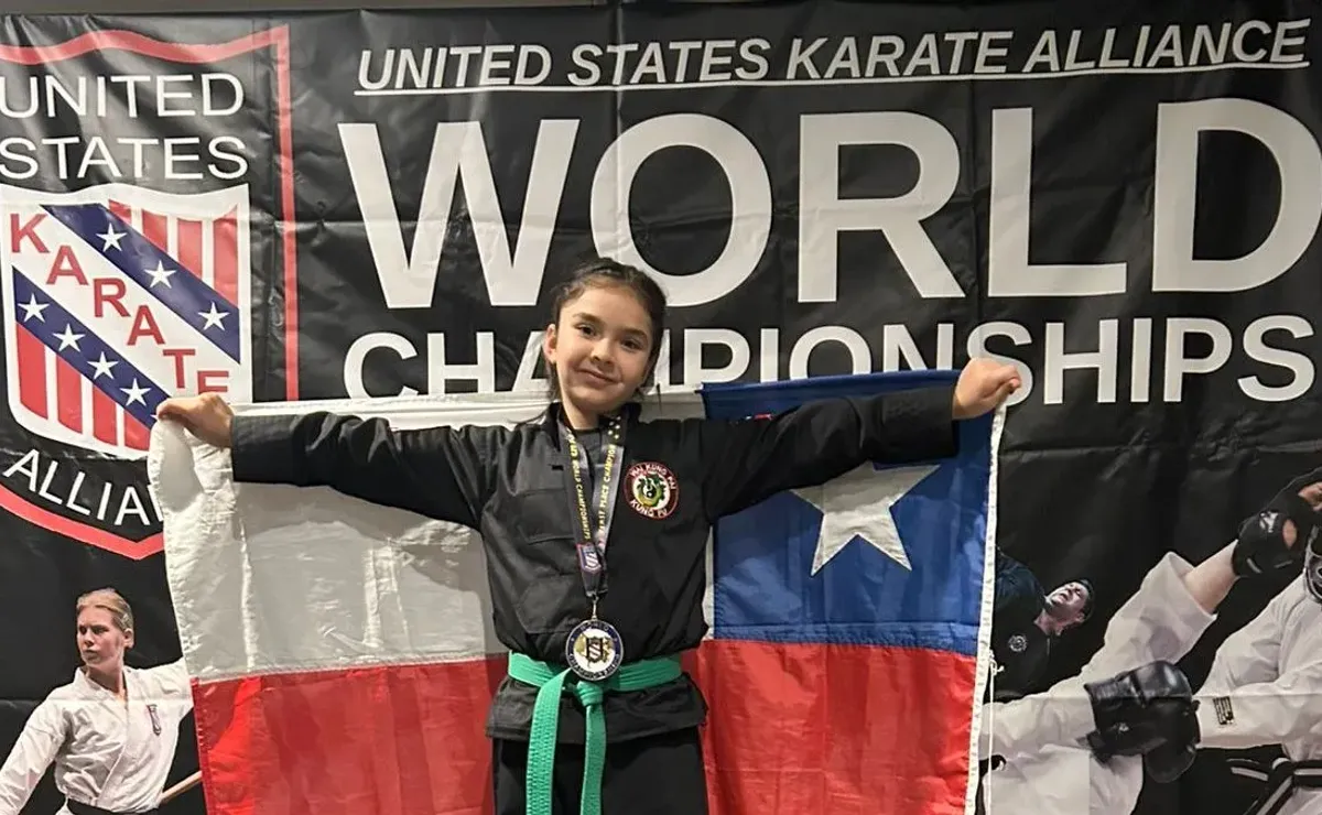 Niña chilena doble campeona en mundial de artes marciales
