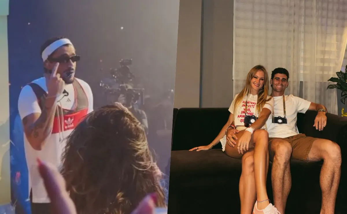 Joaquín Niemann disfruta de concierto VIP con Bad Bunny y su esposa