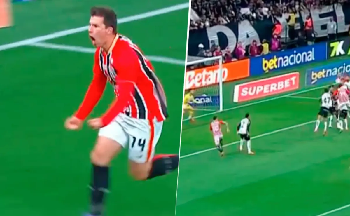 Gonzalo Tapia marca golazo en clásico del Brasileirao en Sao Paulo