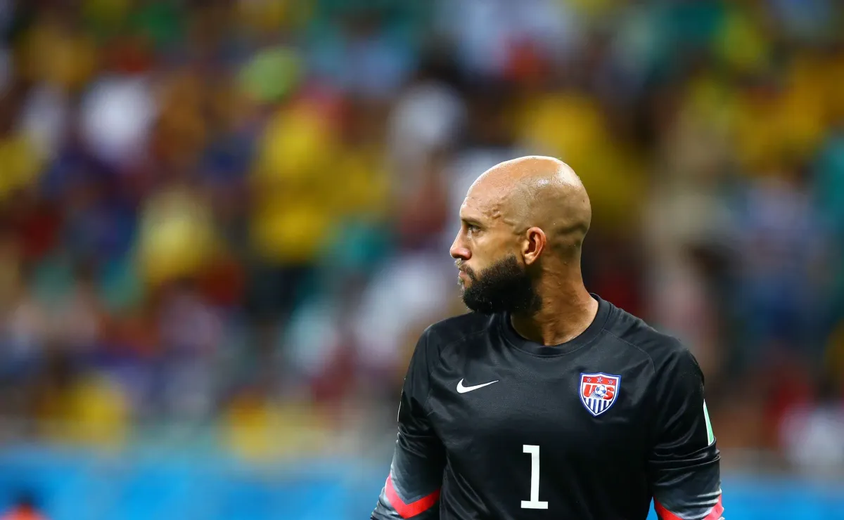 Tim Howard U.S. Men's National Team Autographed White Collared Nike Jersey  with USA Inscription