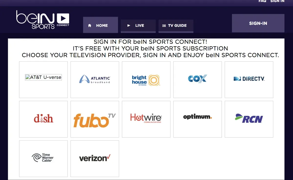 Bein sports at&t online tv channel