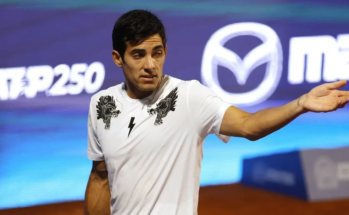 Cristian Garin se desahoga en medio de un tenso partido Cristian Garin se desahoga en medio de un tenso partido