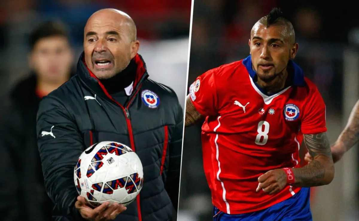 Jorge Sampaoli reacciona al choque de Arturo Vidal en Ferrari Jorge Sampaoli reacciona al choque de Arturo Vidal en Ferrari