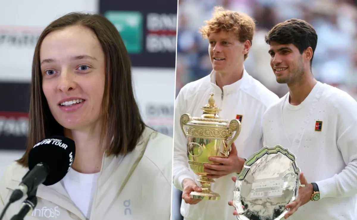 Iga Swiatek elige a su favorito entre Sinner y Alcaraz Iga Swiatek elige a su favorito entre Sinner y Alcaraz