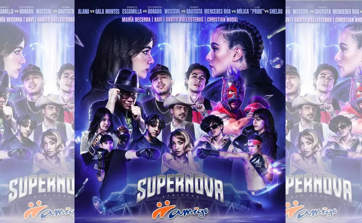 Supernova Strikers 2025: Cartelera y horario del evento de boxeo entre streamers Supernova Strikers 2025: Cartelera y horario del evento de boxeo entre streamers