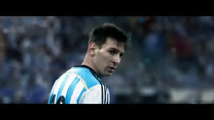 Lionel Messi (Argentina) with Adidas Brazuca, official match ball