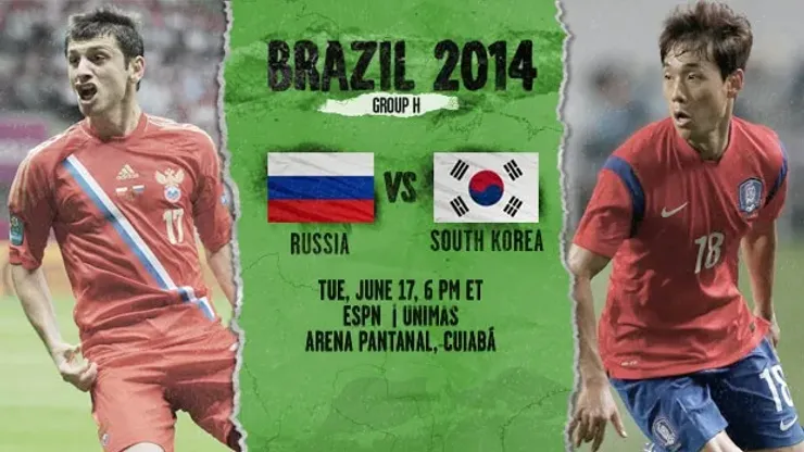 Russia vs South Korea Starting Lineups and Open Thread World