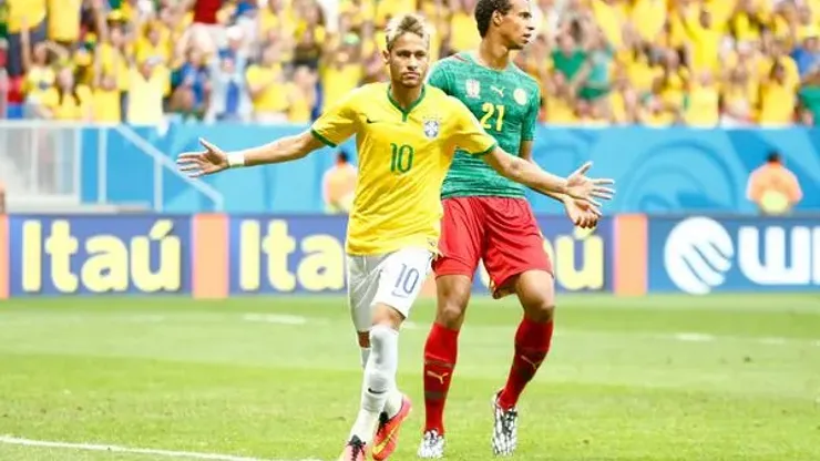 Neymar. Brazil v Cameroon, group match. FIFA World Cup Brazil 2014