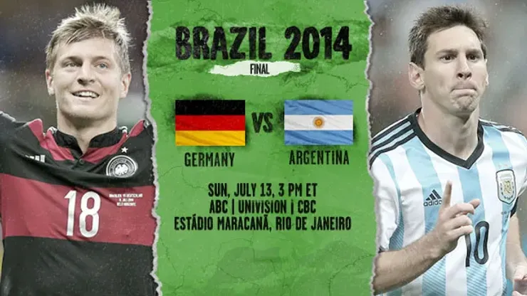 Germany vs Argentina World Cup Final, Starting Lineups and World 