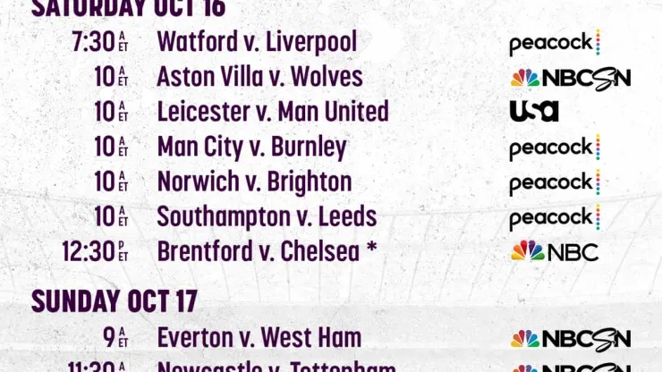 Nbc premier online league schedule