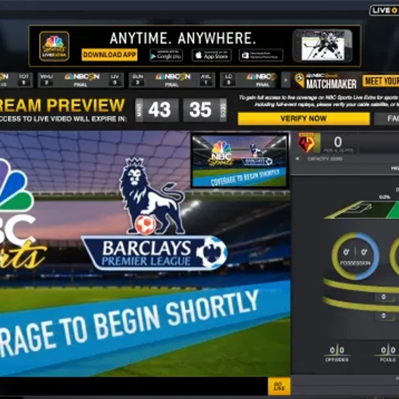 Nbc sports live sales stream free premier league