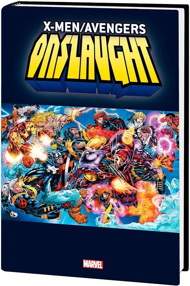 Onslaught fue un villano tan poderoso que se necesitó de casi todo el universo Marvel para vencerlo. Imagen: Amazon.