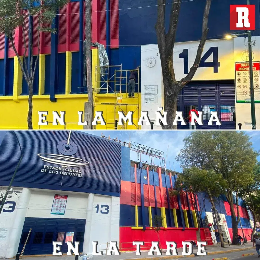 Récord confirmó que el Estadio Azulgrana regresó a sus colores originales. (Foto: Récord)