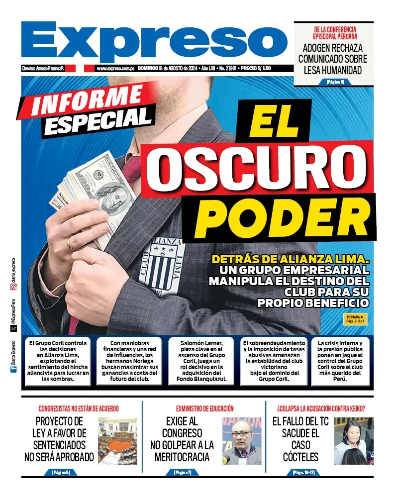 Informe especial del medio escrito. (Foto: Diario Expreso).