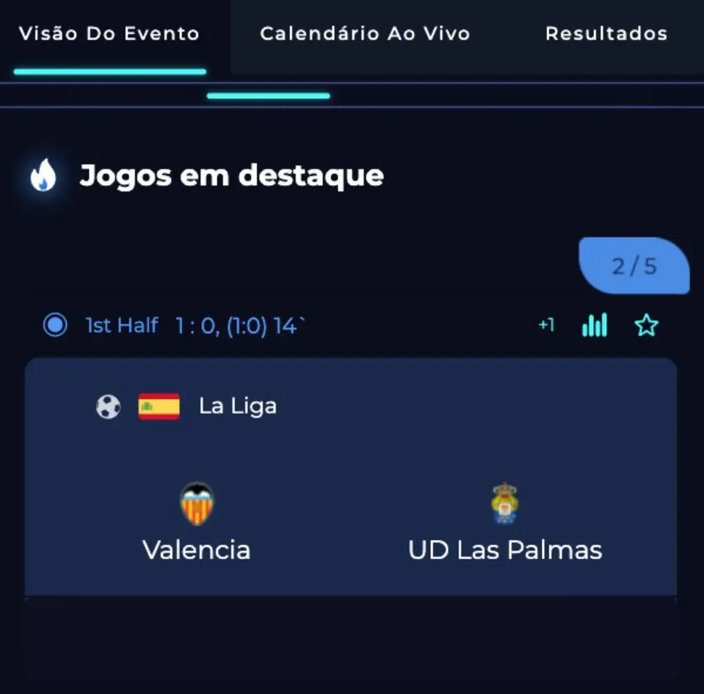 Transmissão ao Vivo no App