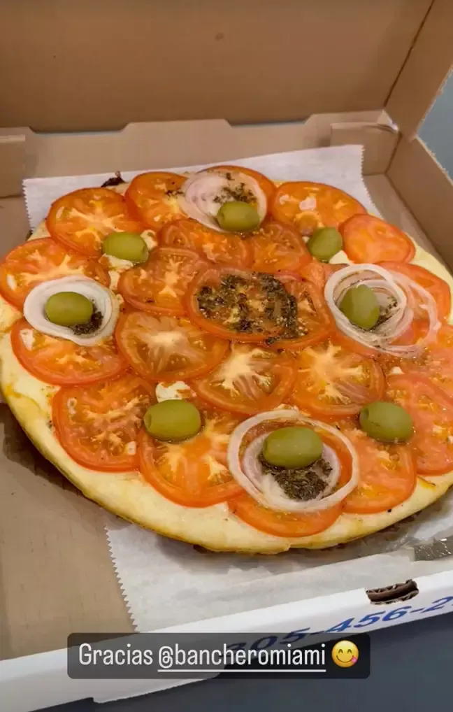 La pizza argentina que se pidió Messi en Miami.