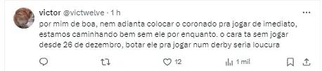 Torcida do Corinthians comenta sobre a chance de ter a dupla