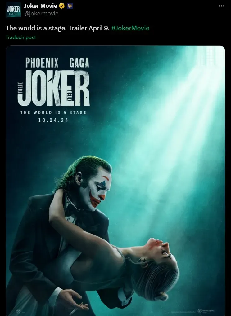 El poster con el que anunciaron la fecha del trailer. (Warner Bros.)