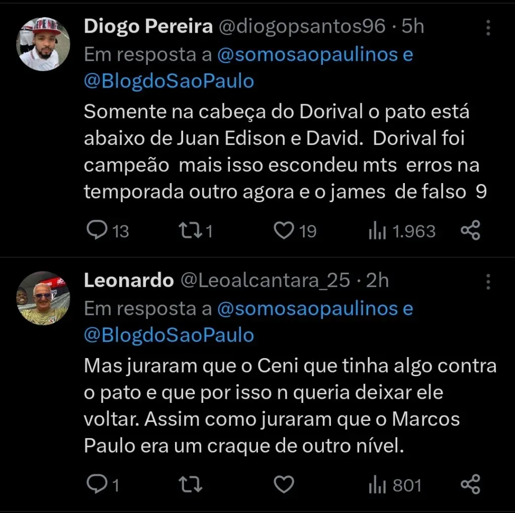 Repercussão via Twitter