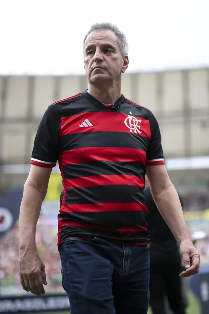 Rodolfo Landim, presidente do Flamengo, antes da partida contra o Juventude (Foto: Jorge Rodrigues/AGIF)