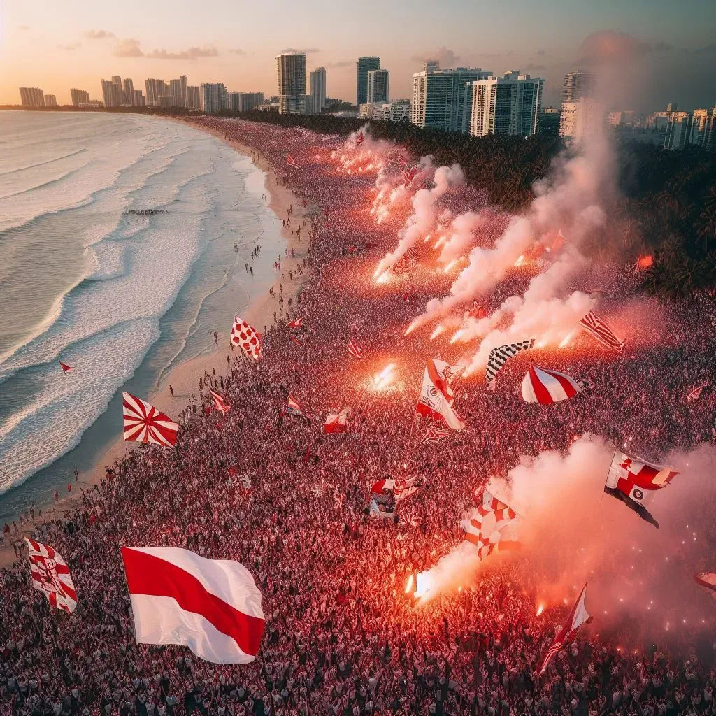 ¿Así se vería Miami si River jugara allí? (Foto: Bing Image Generator, Dall-E-3)