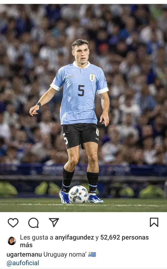 Manuel Ugarte en Instagram