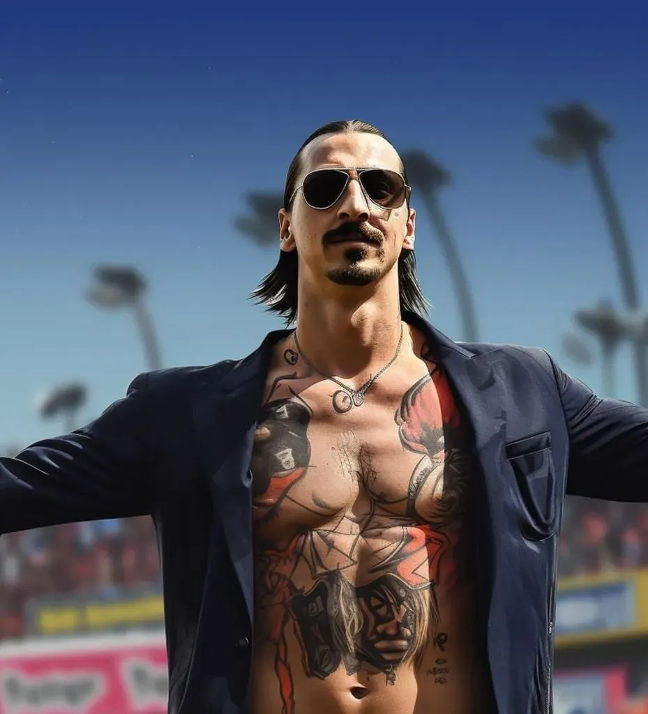 Ibra como protagonista del GTA VI según la IA.