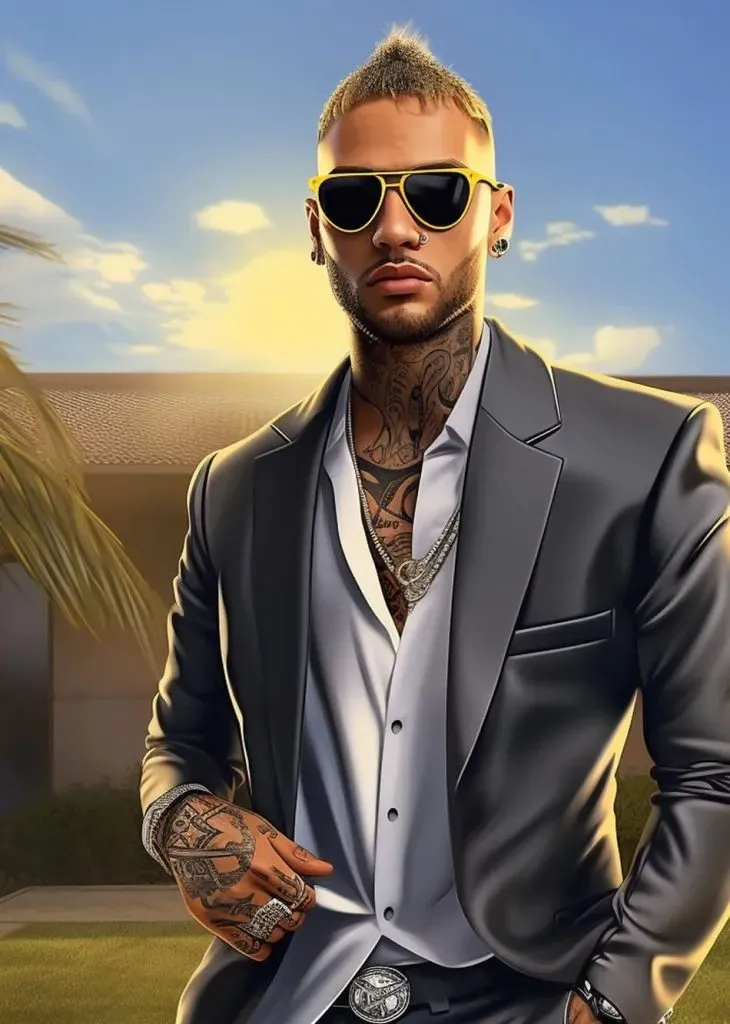 Neymar como protagonista del GTA VI según la IA.