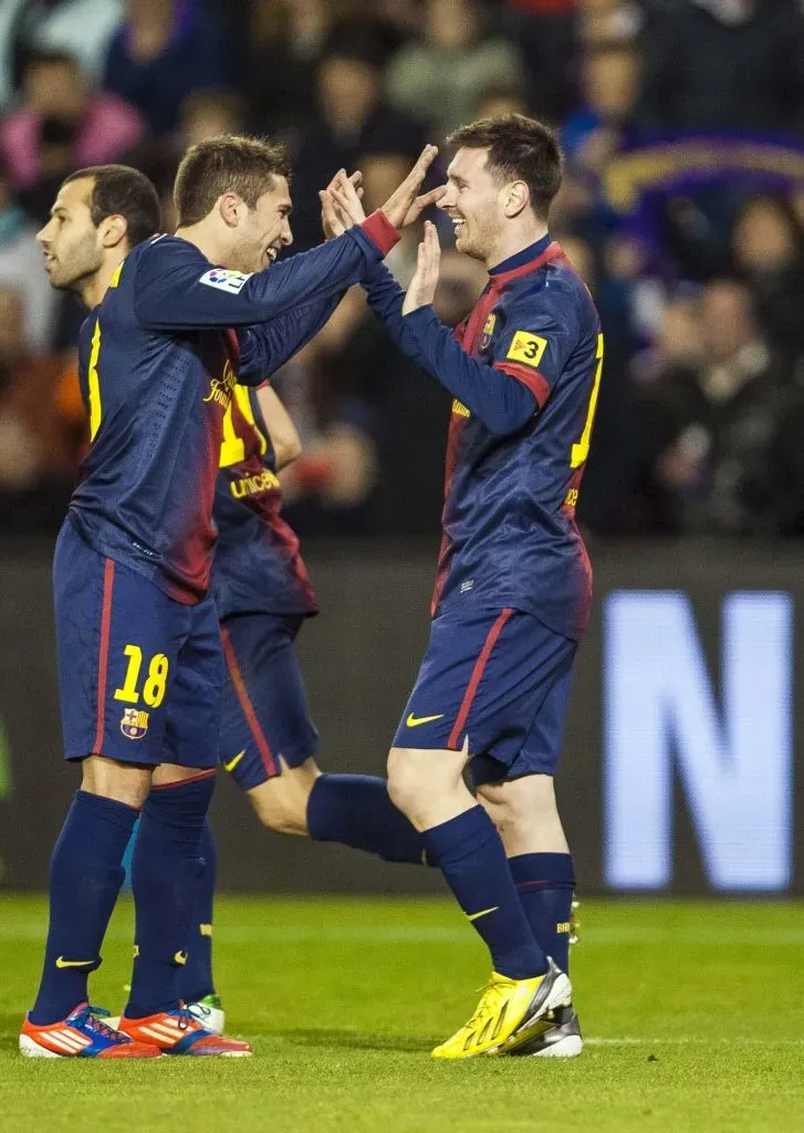 Messi celebra su gol 91 de 2012. (Foto: Getty).