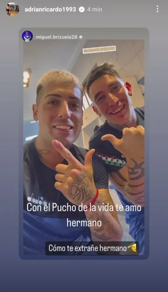 El posteo de Centurión