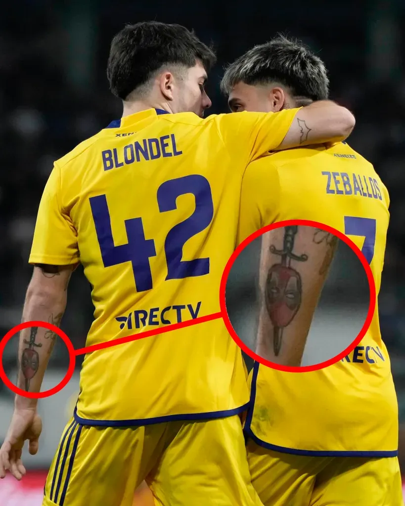 El tatuaje de Deadpool de Blondel. (Foto: Boca)