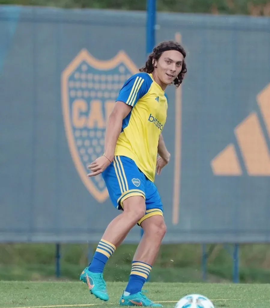 Luciano Vallejo entrenando en Boca. (Instagram: lucho_valle05)