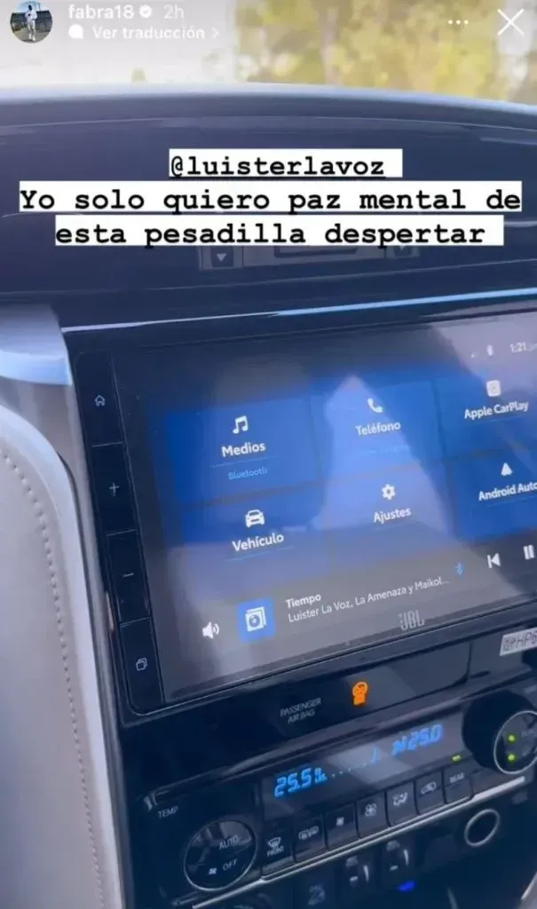 La publicación de Frank Fabra en Instagram.