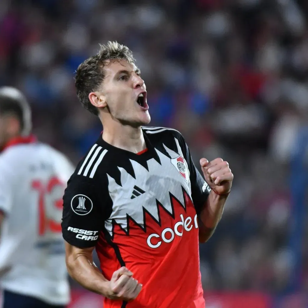 Facundo Colidio festejando el 2-0 de River. (Foto: Prensa River)