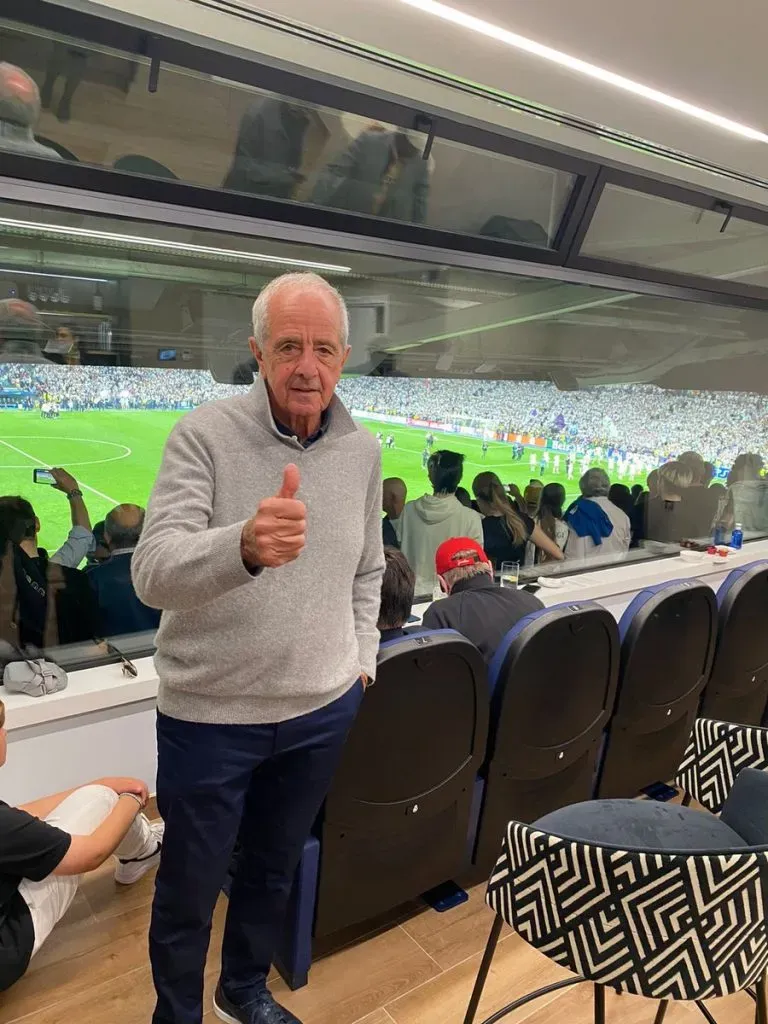 Rodolfo D’Onofrio en el Bernabéu. (Foto: X)