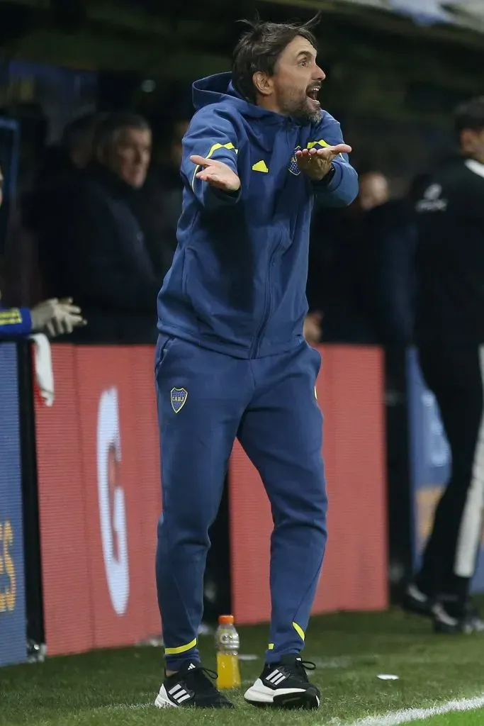 Diego Martínez en el empate de Boca ante Talleres. (Foto: Getty).