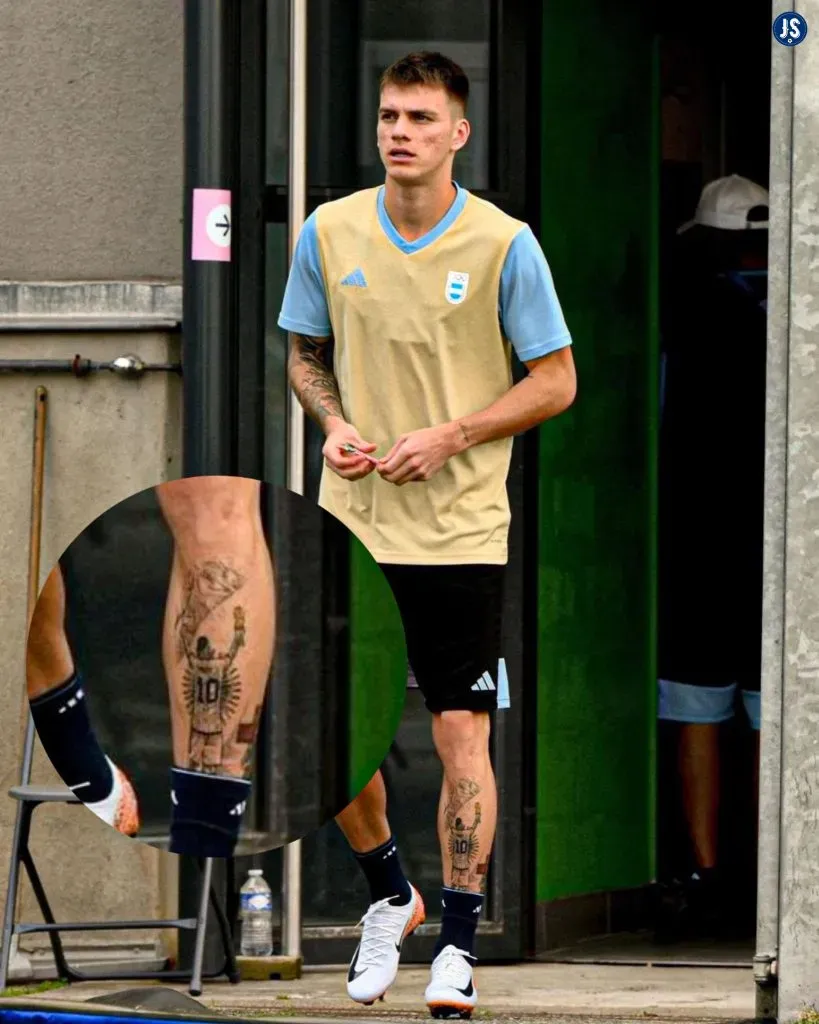 El tatuaje de Messi. (Foto: @KevinZenon22)