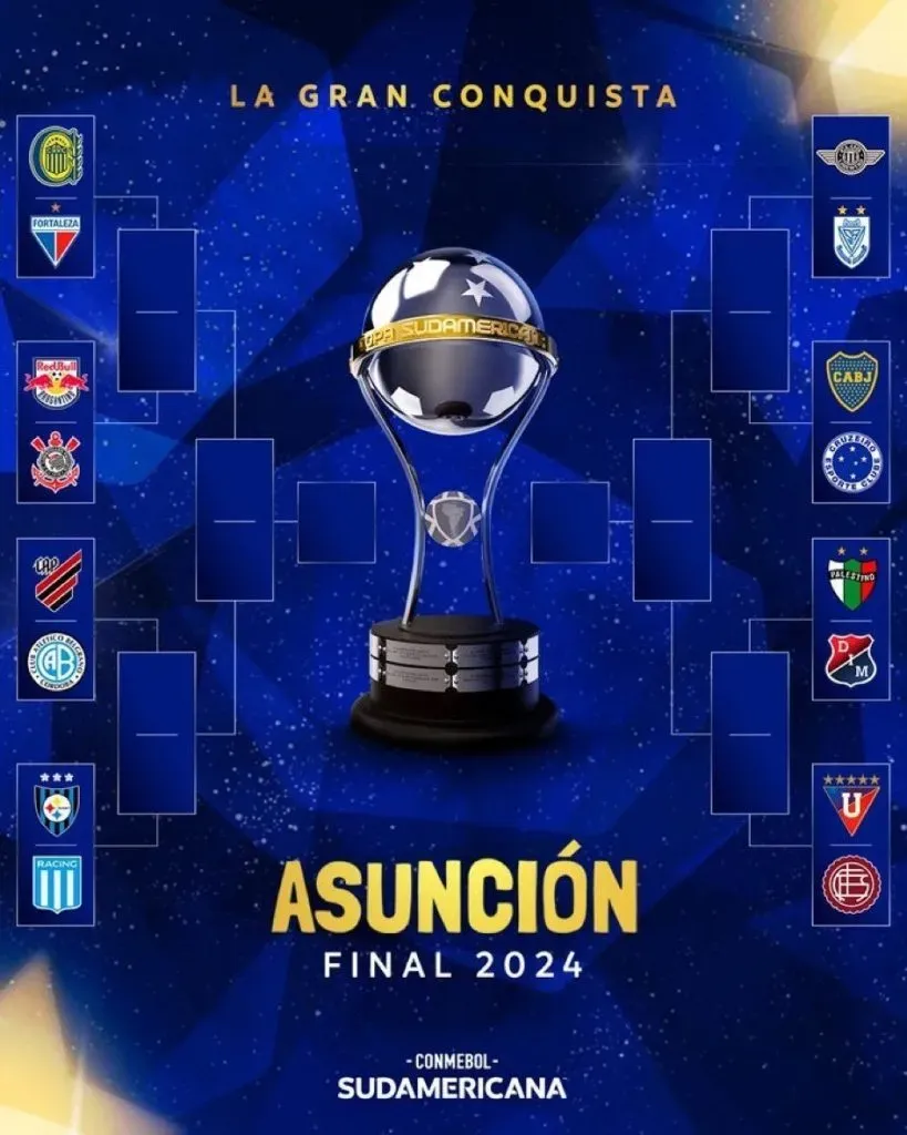 Se confirmaron los cruces octavos de final de la Copa Sudamericana 2024. (Foto: Prensa CONMEBOL)