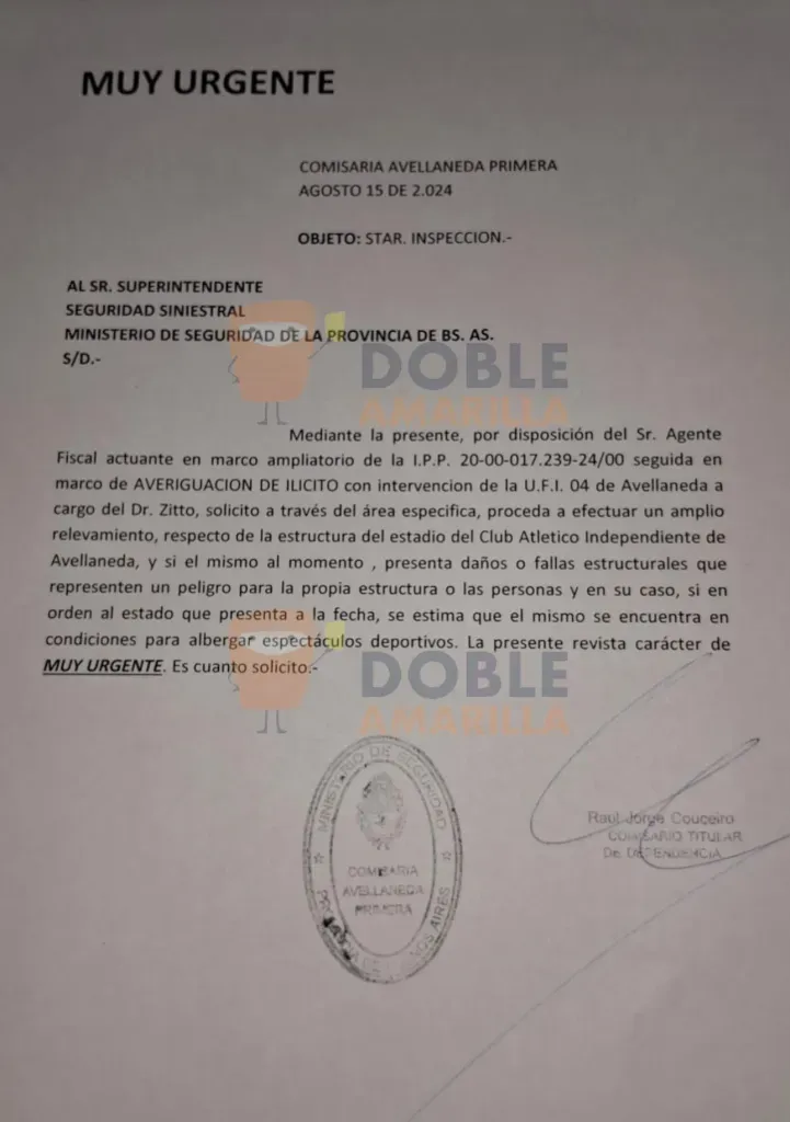 Foto: Doble Amarilla.