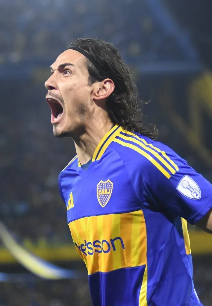 Cavani grita su gol ante Cruzeiro. (Foto: Prensa Boca).