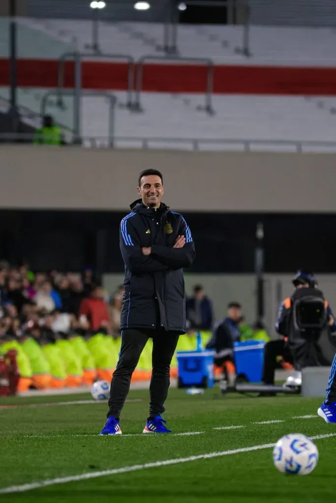 Lionel Scaloni, sonriente en la goleada ante Chile. (Foto: IMAGO).