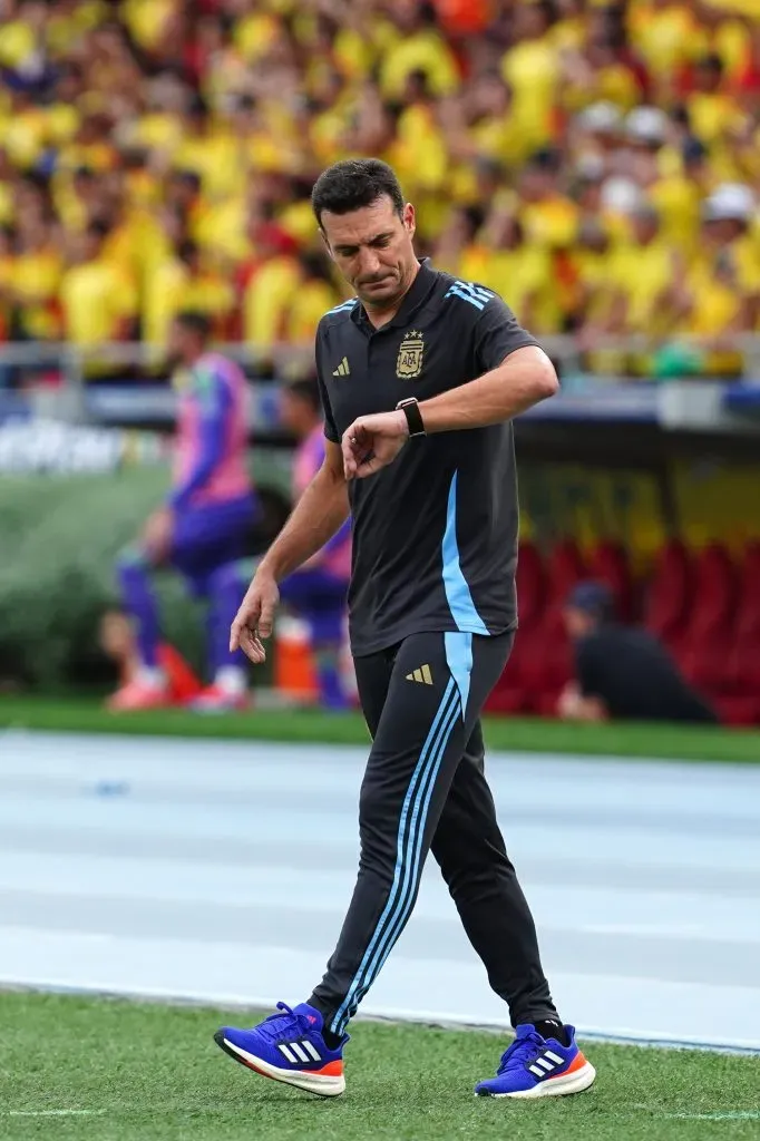 Lionel Scaloni en el encuentro ante Colombia. (Foto: Getty).