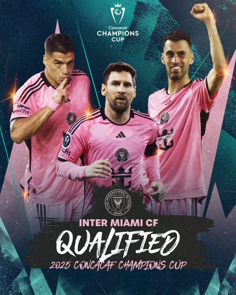 Inter Miami ya se clasificó a la Copa de Campeones de la CONCACAF 2025 (X @TheChampions).