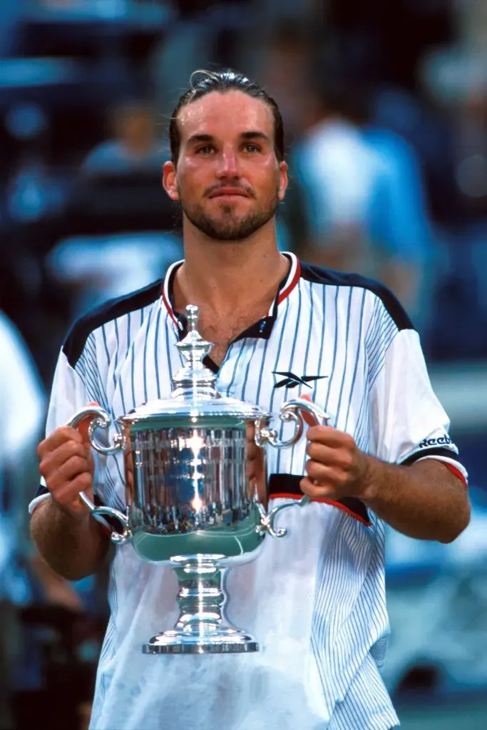 Patrick Rafter, con su segundo título del US Open (IMAGO / Claus Bergmann).