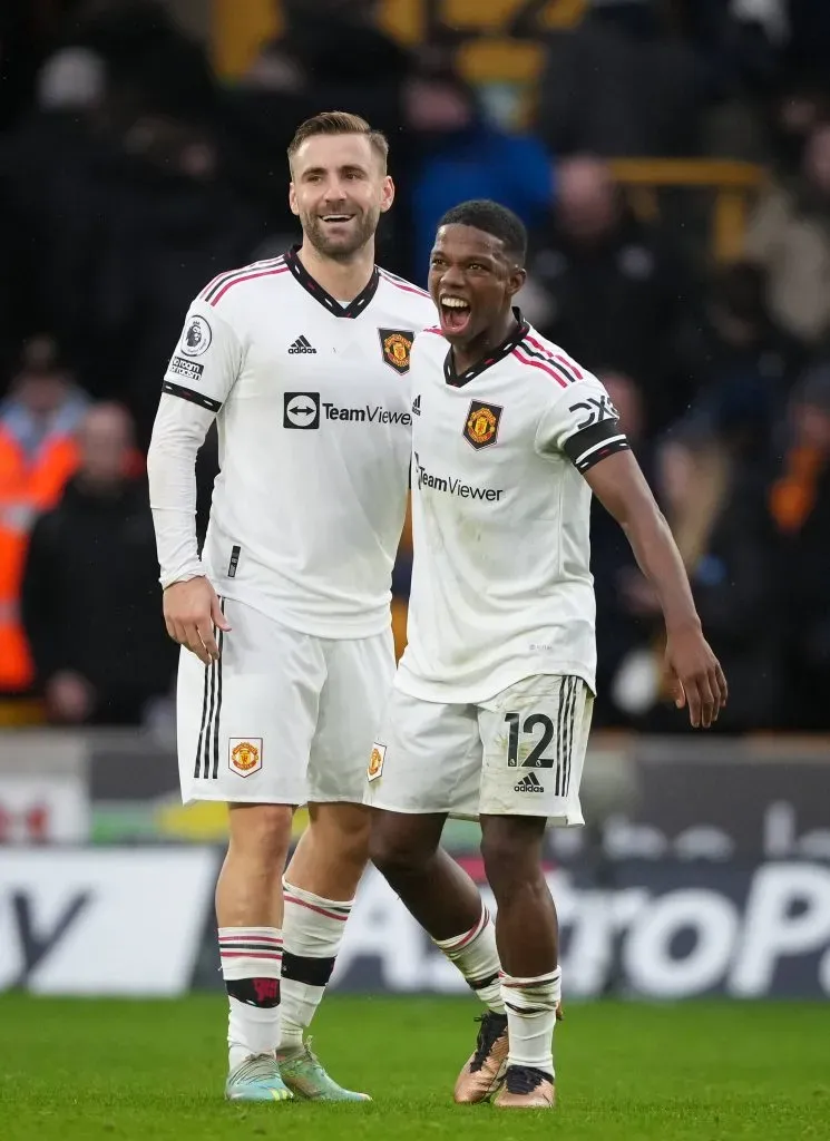 Luke Shaw y Tyrell Malacia volvieron a entrenarse con el Manchester United. IMAGO