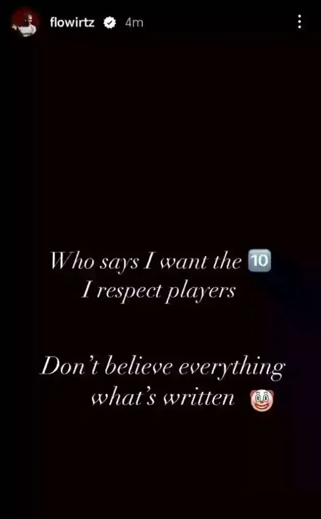 El posteo de Florian Wirtz.